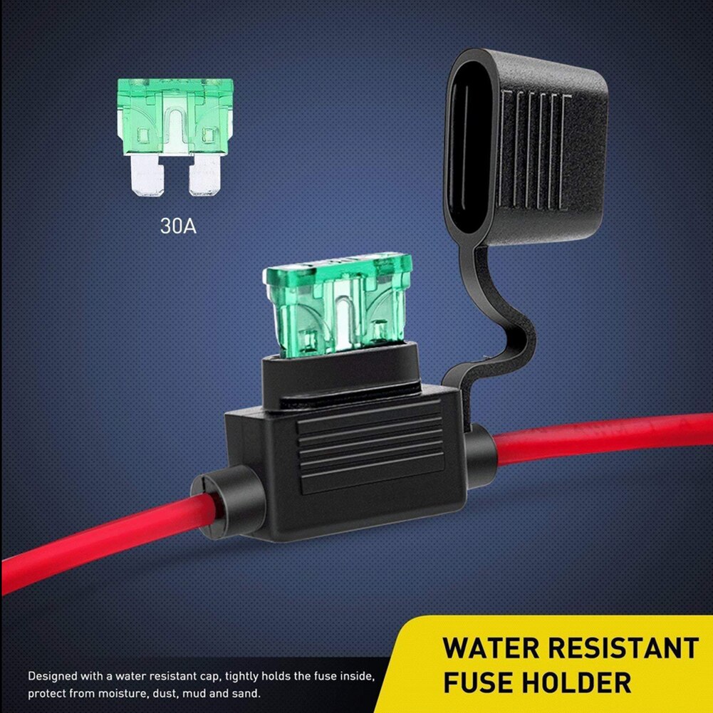 5Pcs In-line Fuse Holder Car Vehicle Marine Boat 12 Gauge ATC/ATO Waterproof 30A Inline Fuse Holder