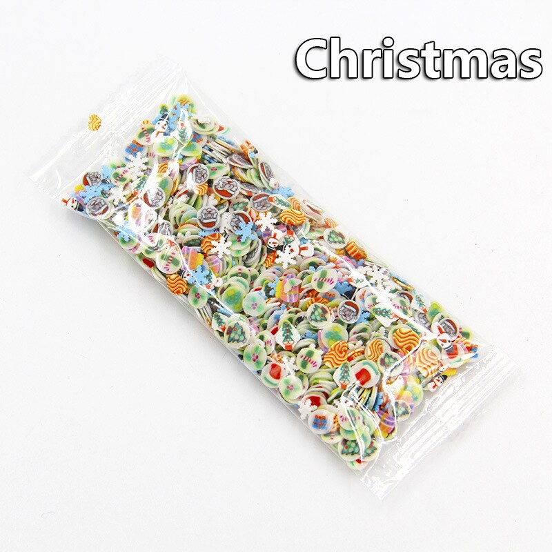 1000pcs/bag DIY Slime Soft Pottery Fruit Slices Filler For Nails Art Slime Fruit Slime Accessories Supplies Decoration Toy: 1000Pcs toy 12