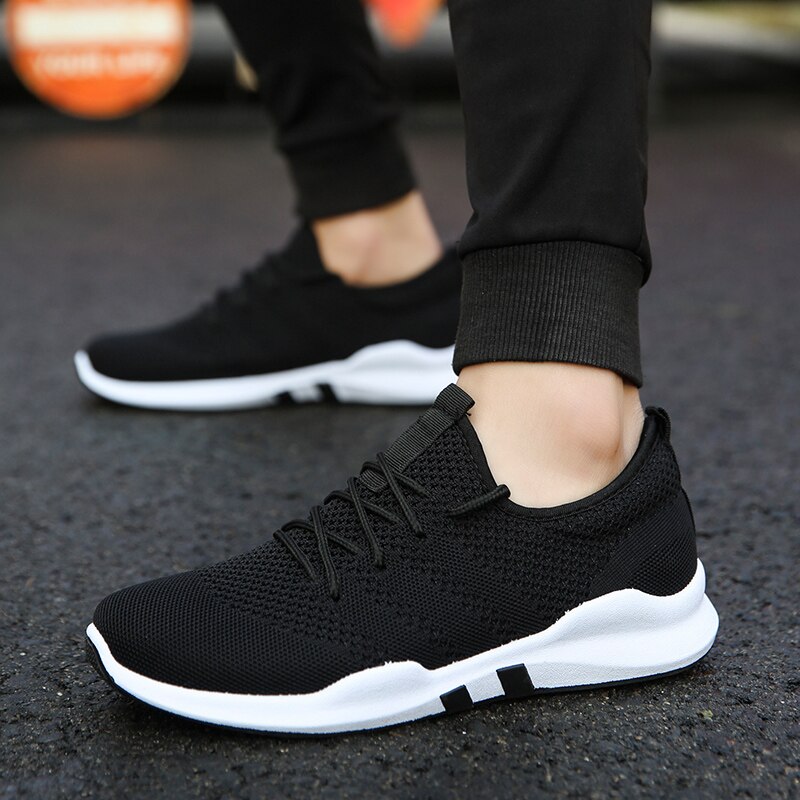 Men Sneakers tennis Shoes Outdoor Sports Breathable Ladies Male Tennis shoes Female sporty Man Sneakers white: Black / 9.5