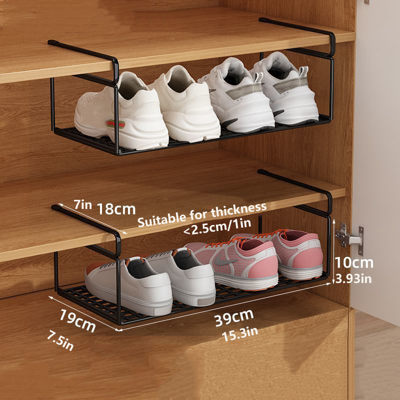 1/2pcs Layered Shoe Rack Home Dorm Office Shoe Cabinet Partition Artifact Space Saving Shoe Storage Shelf: Light Grey