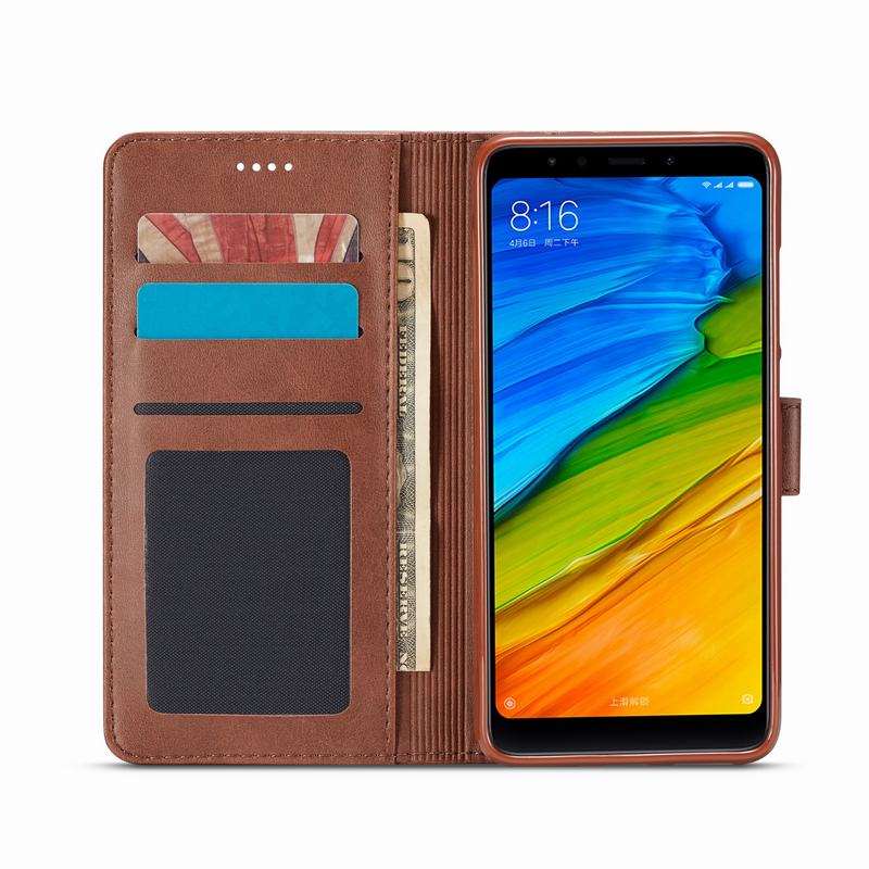 etui na telefon robić Xiaomi Redmi 5 pokrywy skrzynka luksusowe zwykły magnetyczny odwróć retro portfel stojak skórzana torba na Xiomi Redmi 5 Redmi5 Coque