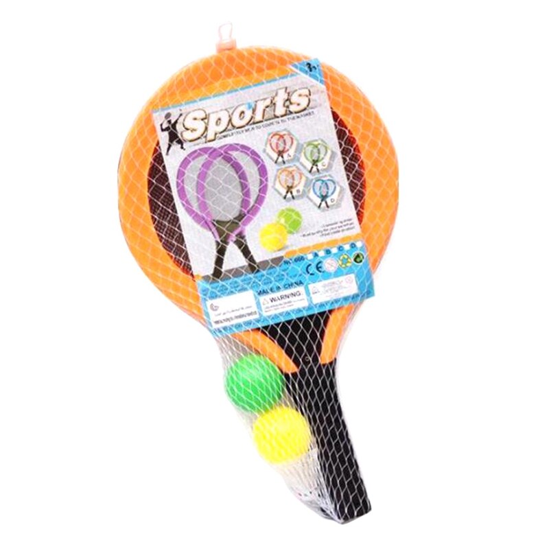 1 par badmintonketcher til børn indendørs udendørs sport spil børnelegetøj orange: Default Title