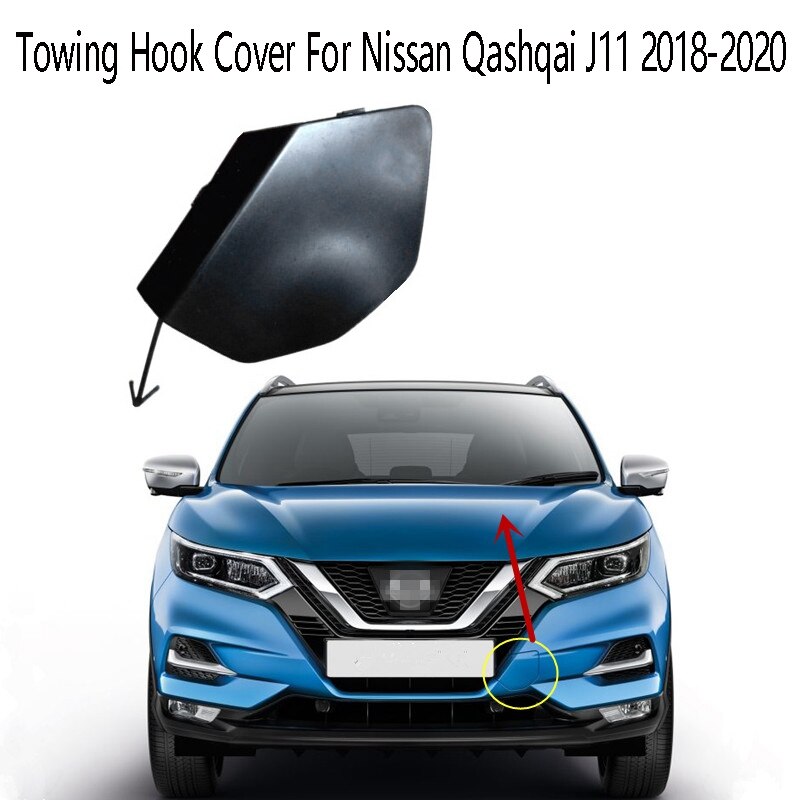 Front Bumper Towing Hook Eye Cover for Nissan Qashqai J11: Default Title