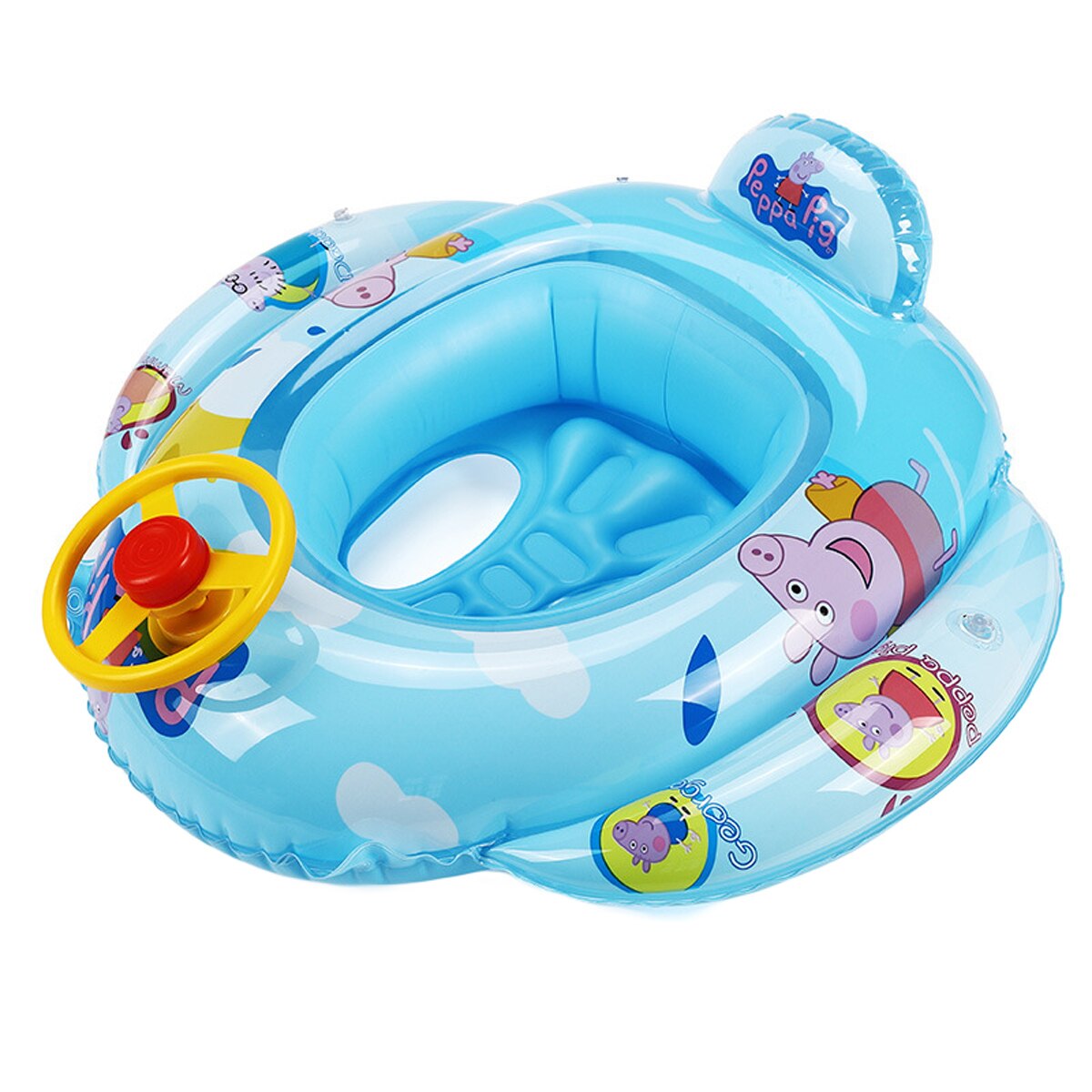 Summer Baby Swimming Ring Cartoon Cute with Steering Wheel Thick Cute Round Shape Watering Float Seat Ring
