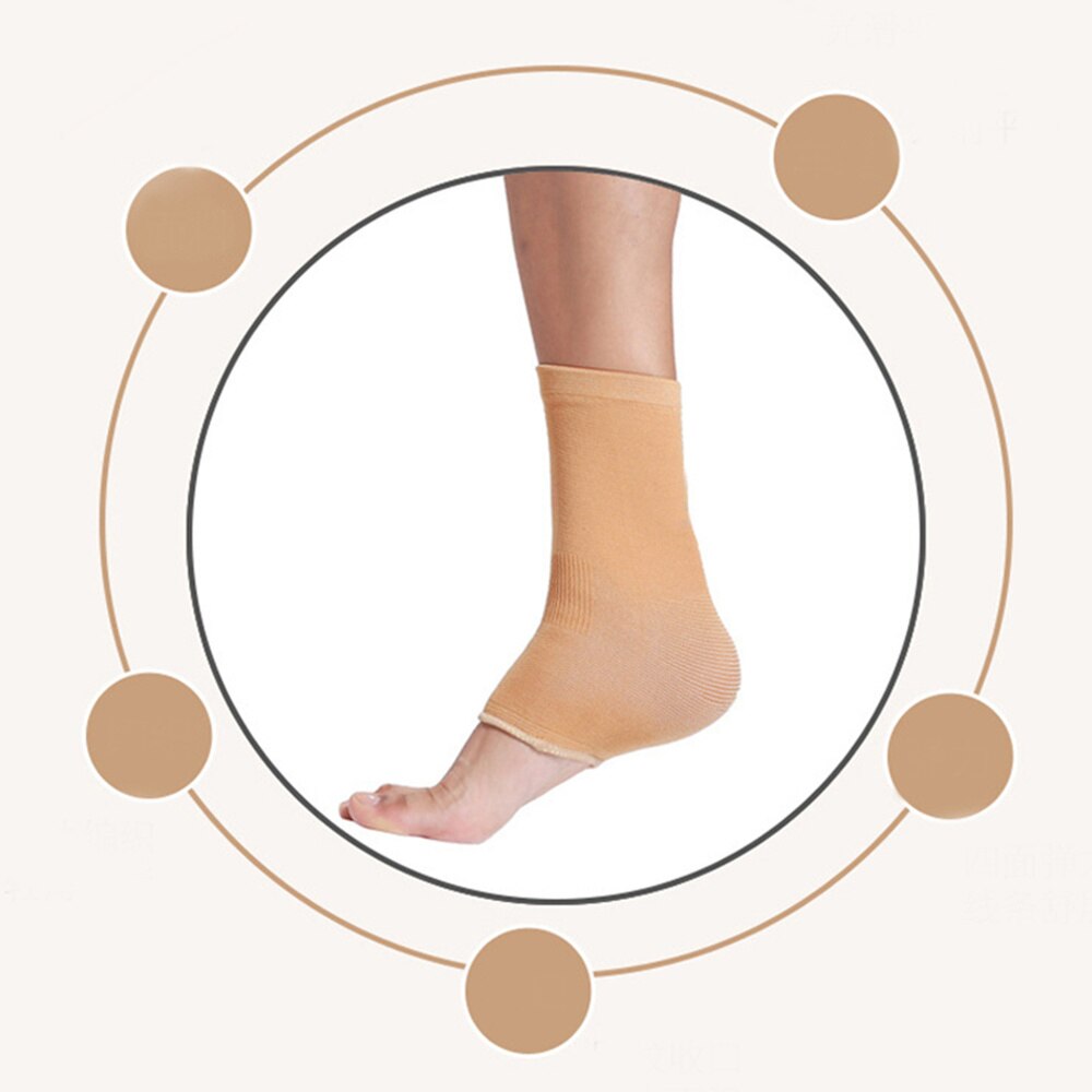 Universal 1 par de Nylon cuatro de elástico grueso cálido transpirable deportes tobillo-Calcetines tamaño 37-39 yardas (Beige)