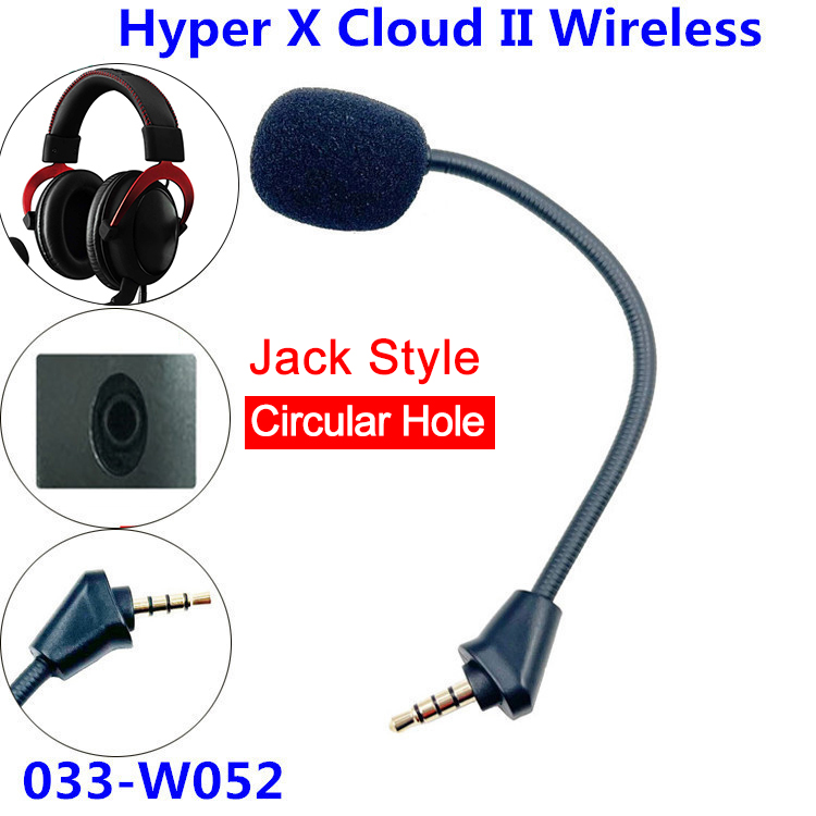 Replacement Game Mic 3.5mm Microphone for Kingston HyperX Cloud 2 II X Core Pro Silver Cloudx Gaming Headsets Headphones: GRAY