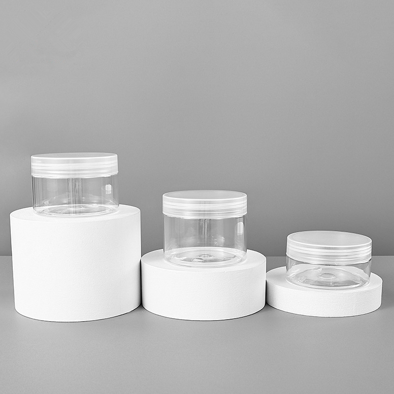 12Pc 50/100/150/200/250ml Clear Verzegelde Kan Plastic Lege Verpakking fles Ronde Opslag Emmer Biscuit Pot Food Grade Container