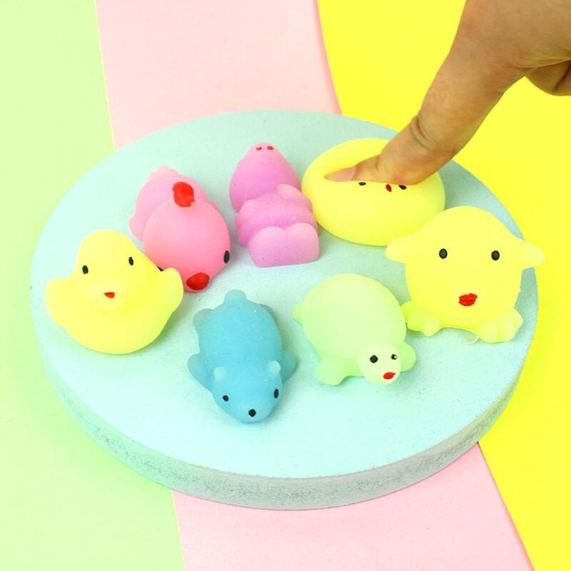 JJRC 12Pcs antistress spremere Squishi giocattolo ingannevoli divertente Mini simpatici animali giocattoli Squishy stile casuale per adulti bambini bambini