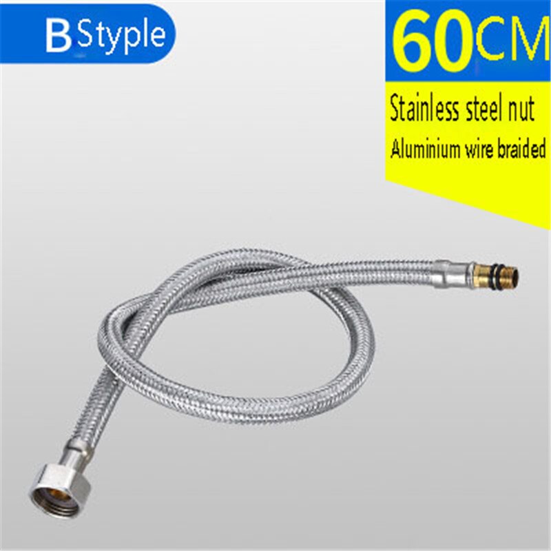 LEDFRE304 Roestvrij Staaldraad Gevlochten Slang Wastafel Kraan Wastafel Kraan Koud En Warm Inlaat Slang: B Style