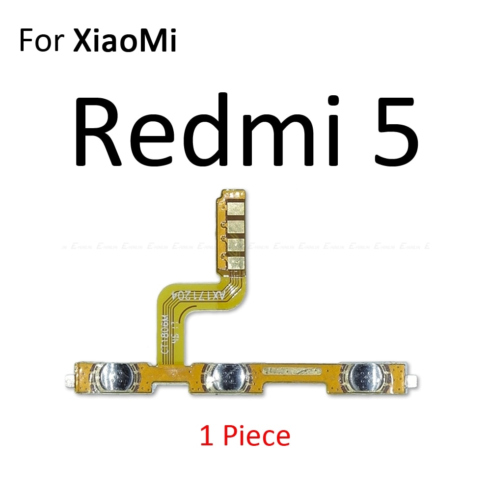 Volumknapp strømbryter på av-knapp fleksibel kabel til xiaomi redmi 3x 3s 4a Merk 7 6 2 5a 6a 5 Plus 4 3 pro 4x global: til redmi 5