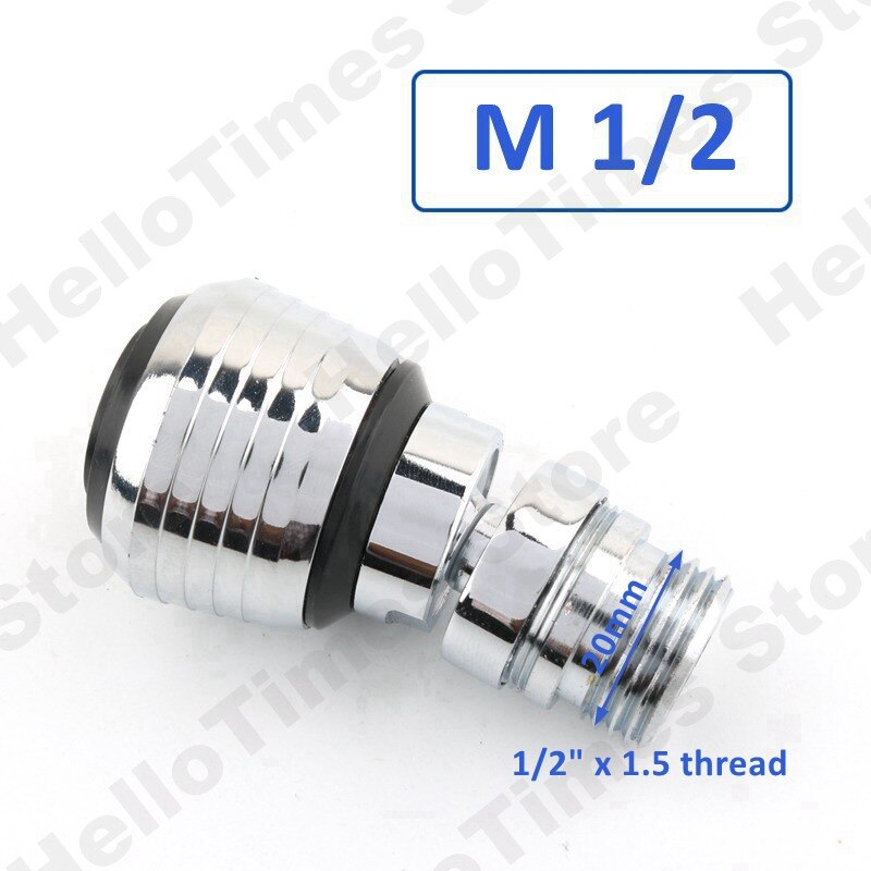 Messing 360 Rotate Swivel Kraan Nozzle Met Filter Water Kraan Adapter Tap Beluchter Diffuser Keuken Accessoires: M 1l2