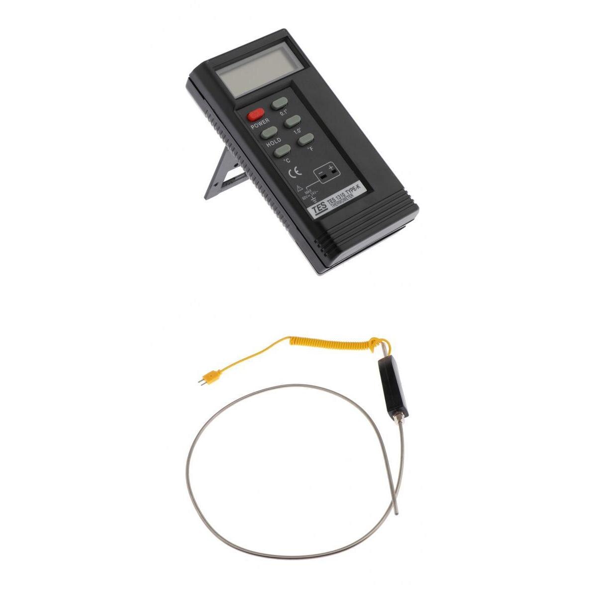 Digital Thermometer With K-Type Thermocouple Temperature Probe, Stainless Steel Probe In Temperature Range 0-1300