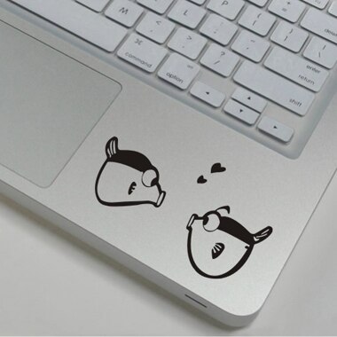 Trackpad autocollants pour Macbook air pro retina 13 15 dessin animé cahier étanche autocollant de peau pour Lenovo/Xiaomi/HP/Asus/Dell: WS-black(76)
