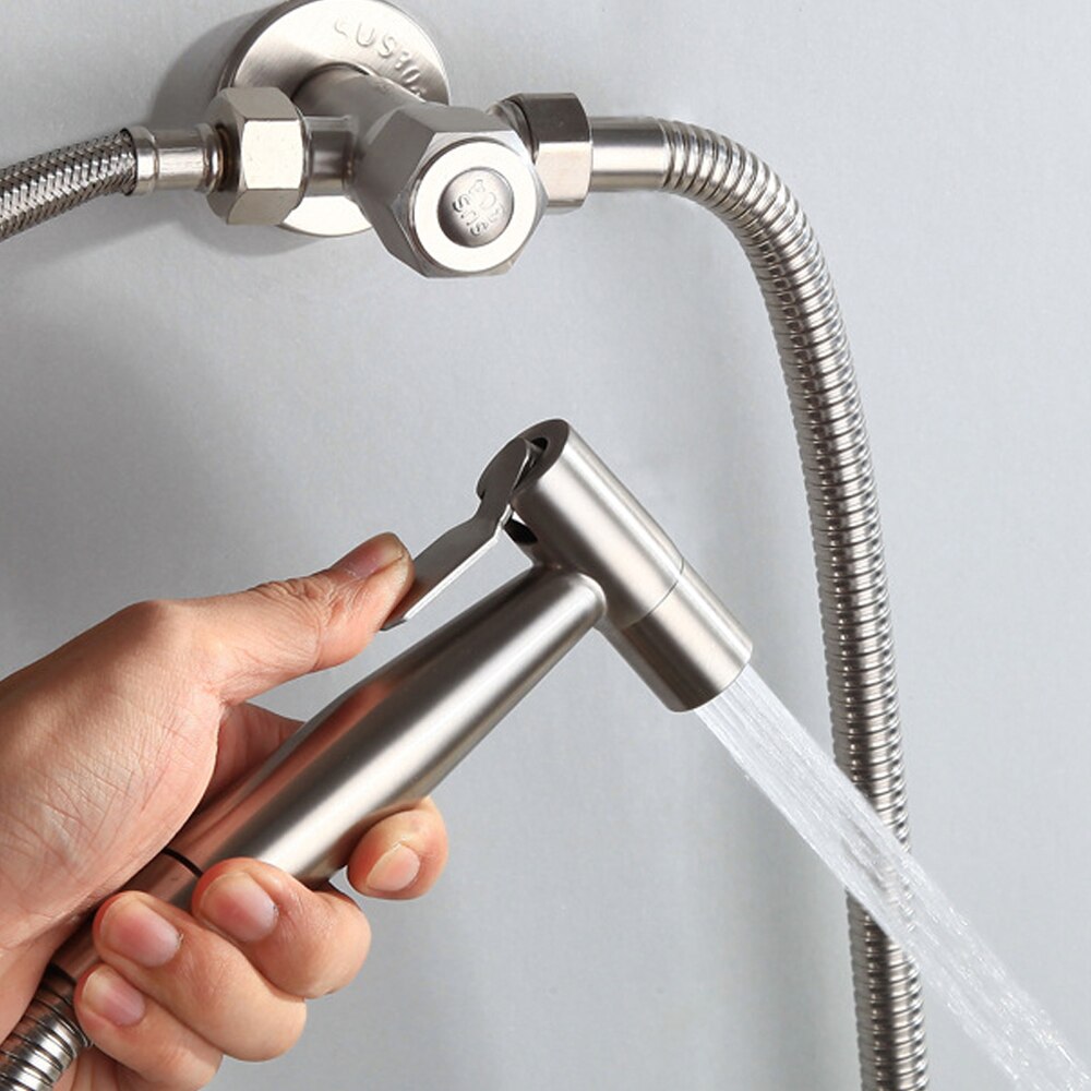 PULVERIZADOR DE inodoro de bidé de mano, urinario de baño de acero inoxidable juego de pulverizador para el bidé, higiene, pañal de tela para bebé, rociador