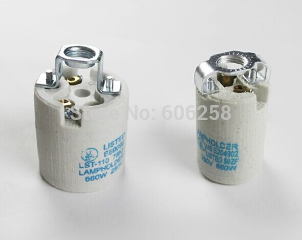E27 Ceramica Ad Alta temperatura Portalampada base Della Lampada A Risparmio Energetico con M10 Staffa X10