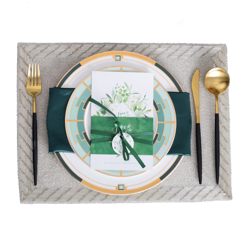 Dining Porcelain Luxury Full Plates Sets Gold Birthday Wedding Serving Modern Plate Set Nordic Kitchen Assiette Tableware OA50PS