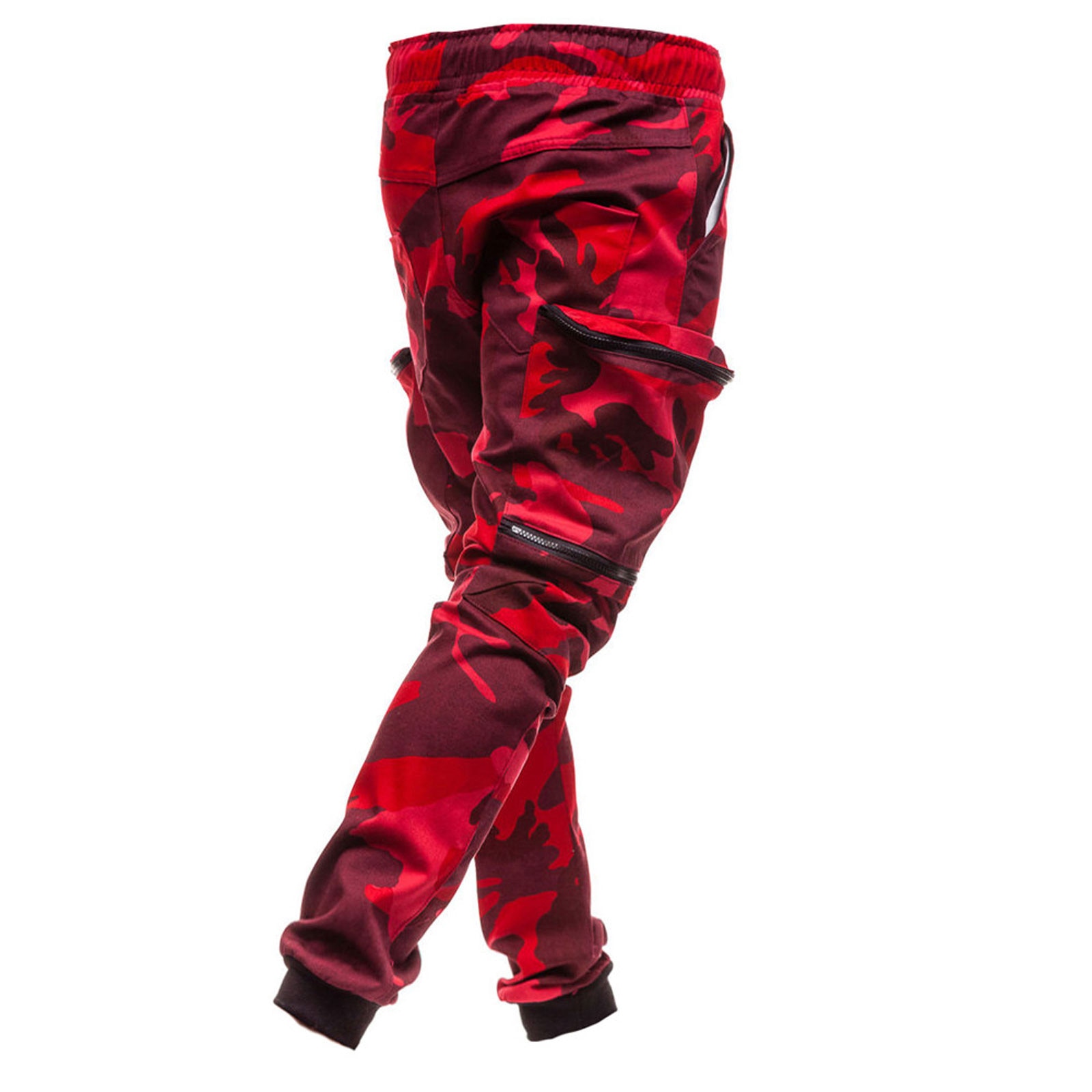Pantalon de Camouflage classique pour homme, survêtement avec cordon coulissant, poches à fermeture éclair, style Hip Hop, Streetwear