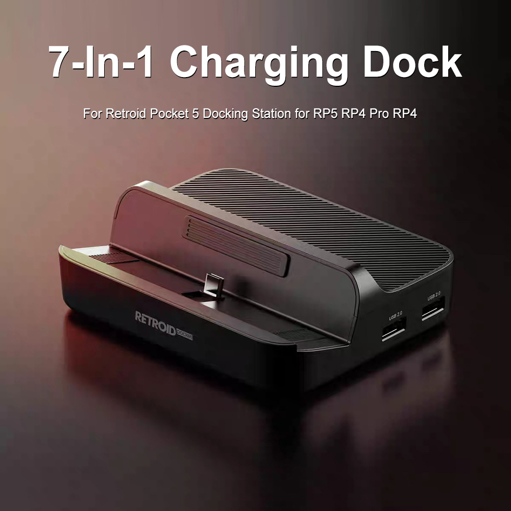 7-In-1 Charging Dock for Retroid Pocket 5 Docking Station PD Charging HDMI-Compatible Charger Dock Station for RP5 RP4 Pro RP4