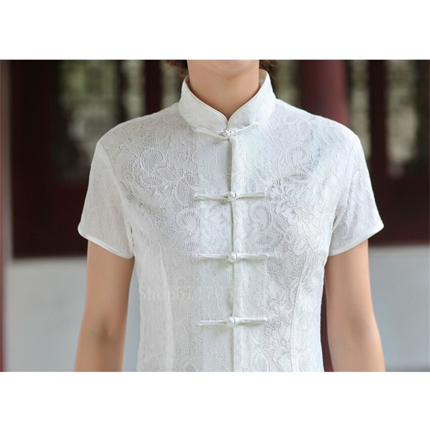 Chinese Qipao Top Traditional Clothing for Women Cheongsam Dress Vintage Print National Oriental Clothes Blouse Party