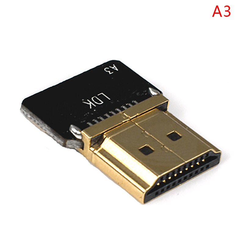 FPV Micro Mini HDMI-compatible Angled Adapter Male Female Connector FPC Flat Cable: A3