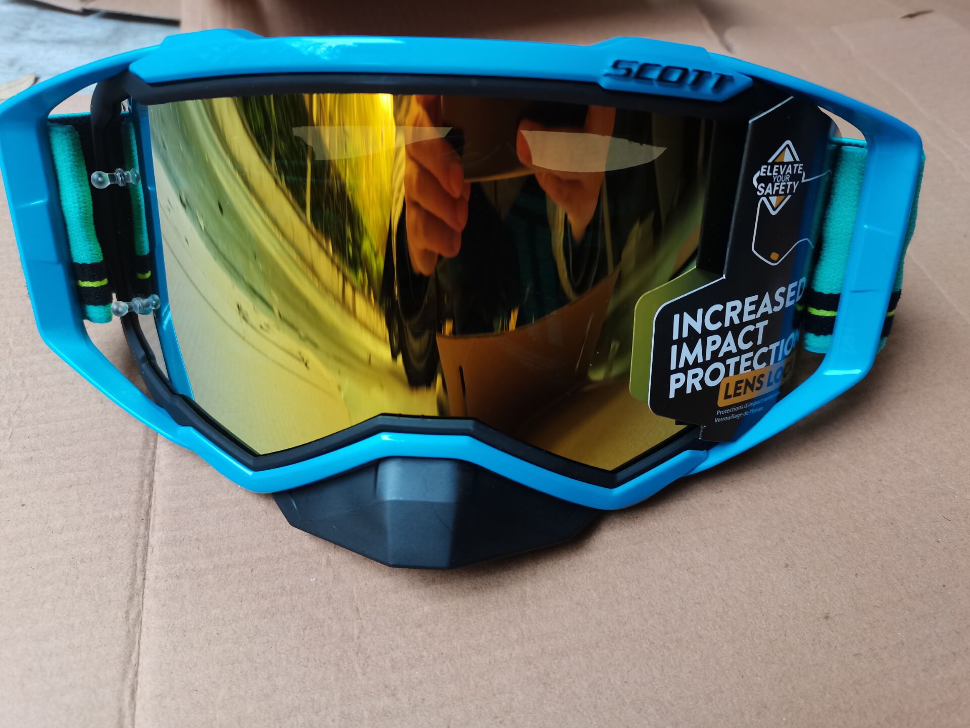 Prospect motocross goggles mountainbike goggles mx atv mtb goggle dirt bike off road moto goggle motorcykel hjelm glas: Blå sort
