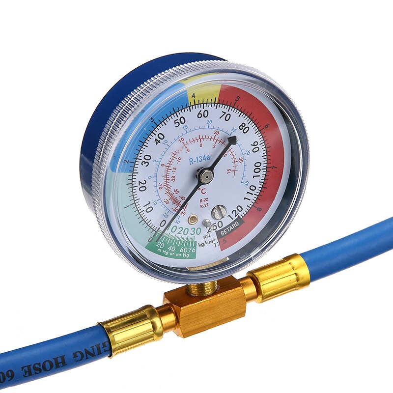 1Pc R134A Car Air Conditioning Refrigerant Recharge Measuring Kit Hose Gas Gauge Auto Replacement Parts