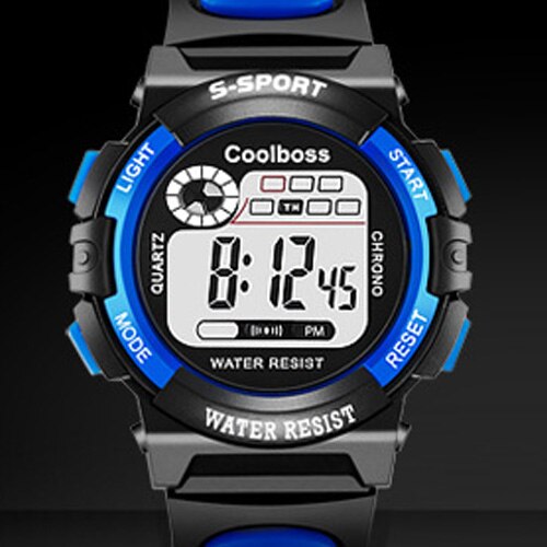 Waterdichte Mens Sport Horloges Relogio Masculino Mannen Siliconen Sport Horloge Reloj S Schokbestendig Elektronische Horloge: Blauw