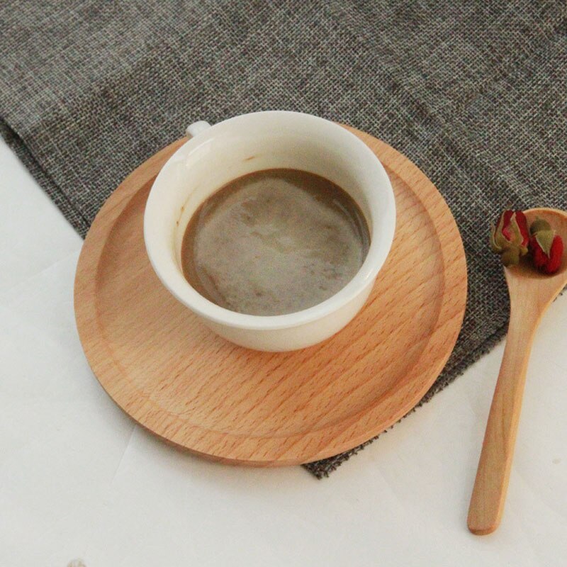 1 Pcs Japanse Hout Ronde Plaat Natuurlijke Houten Cake Brood Gerechten Dessert Dienblad Hout Sushi Plaat Servies Servies