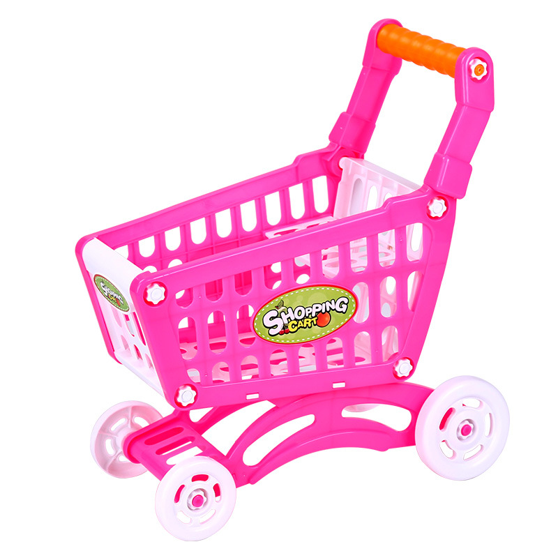 Pretend Play Speelgoed Simulatie Supermarkt Winkelwagentje Mini Trolleys Met Fruit Groente Keukengerei Set Speelgoed Voor Kinderen