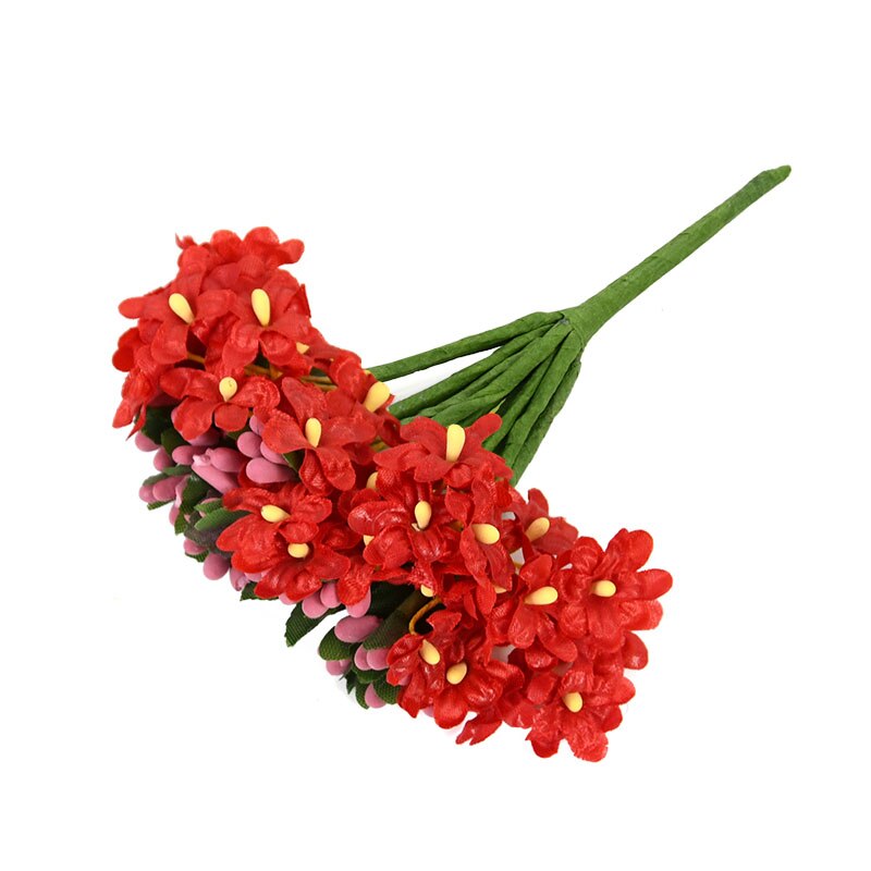 Ramo de margaritas artificiales para decoración de fiestas, ramo de flores de seda pequeña para boda, corona de bricolaje para el hogar, caja de , suministros de álbum de recortes, 12/36 piezas: 36pcs / B11