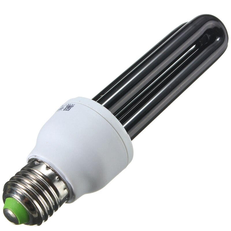 15W 20W 30W 40W E27 UV bombilla AC220V recta baja energía ultravioleta fluorescente negro luz CFL violeta germicida lámpara