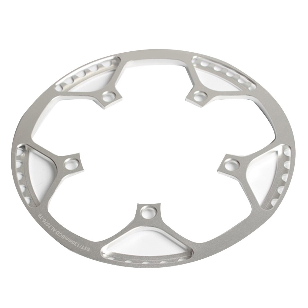 Folding Bike Narrow Wide Chainring 130 BCD Round Shape Single Chain Ring Speed 45T 47T 53T 56T 58T DO2: Silver 58T