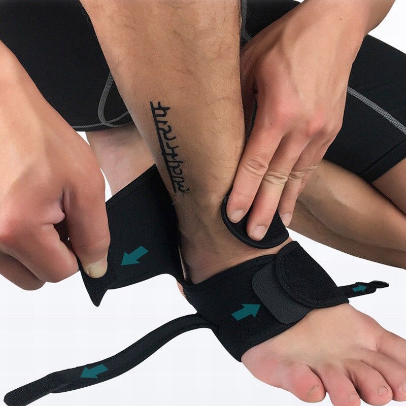 1PC kompresyjne ochraniacze na kostki anty zwichnięcie na zewnątrz koszykówka piłka nożna orteza stawu skokowego obsługuje pasy bandaż robić zawijania stóp bezpieczeństwo