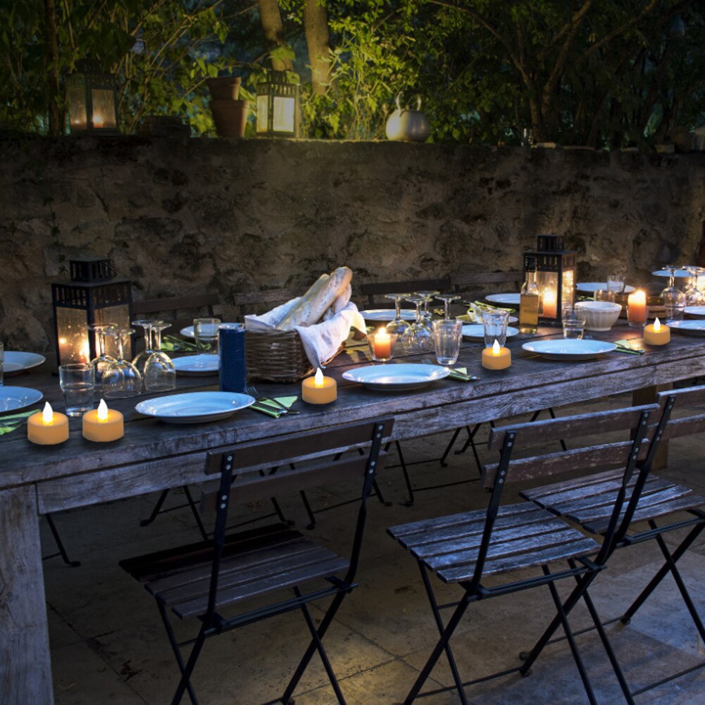 10Pcs Battery Votive Candles With Remote Control Led Candles Small Tea Lights Party Candles Electronic Candles Festive Decor