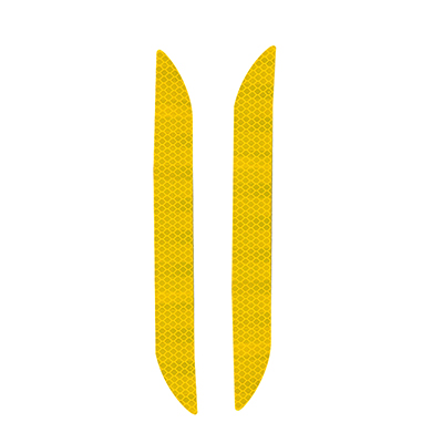 Car Reflector Sticker Car Exterior Accessories Adhesive Bumper Reflective Tape Reflex Exterior Warning Strip Protect Car Body: Yellow