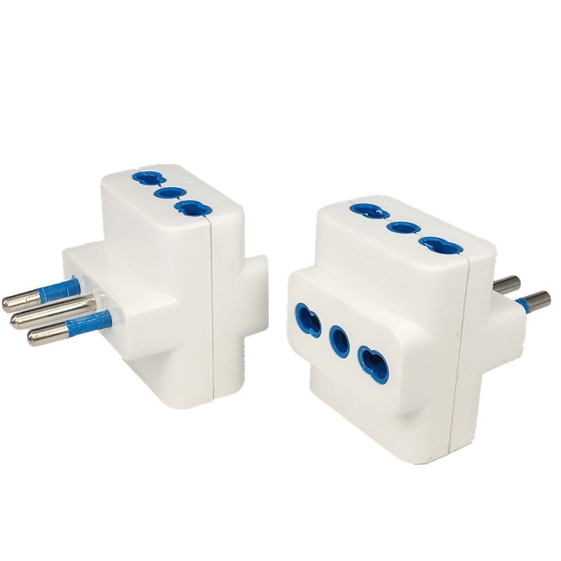 Adaptateur de prise de voyage 3 en 1, italie, 3 voies, prise multi-ports, sortie AC100 ~ 250V 10A