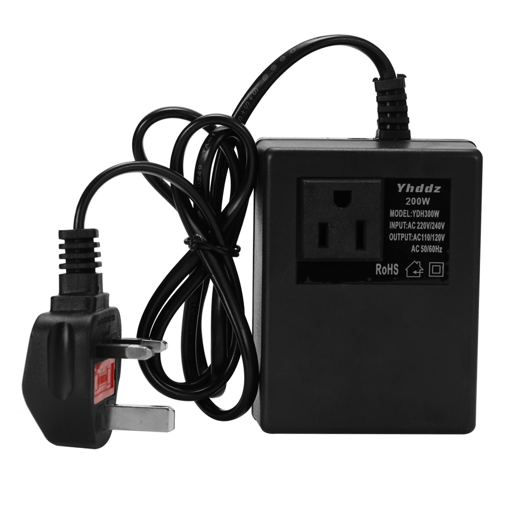 Intelligent Efficient Power Adapter 200W AC 220V To 110V Step Down Transformer Voltage Converter Travel Power Adapter Household