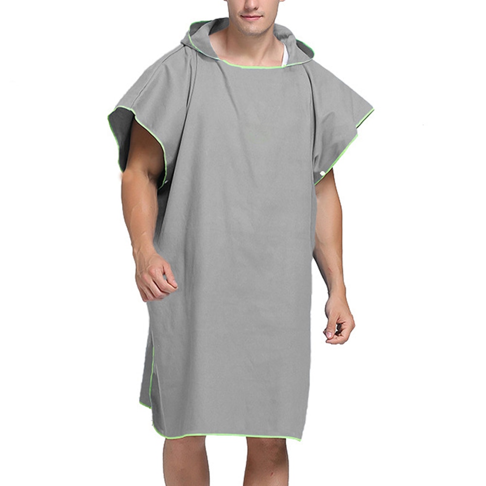 Toallas de playa para adultos, exteriores, secado rápido, con capucha, cambiador, capa con protección solar, Toalla de baño, Poncho, microfibra, Surf, traje de baño, capa