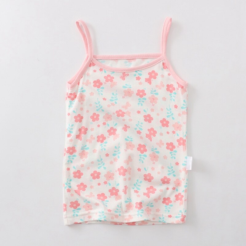 Summer baby girls sleeveless tanks vests kids cotton lace floral clothes baby girls children's clothing topsNew