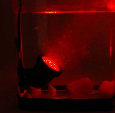 Adjustable 36LED Aquarium Waterproof Spot Light underwater diving spotlight submersible pool pond Fish tank fountain Spring lamp: red