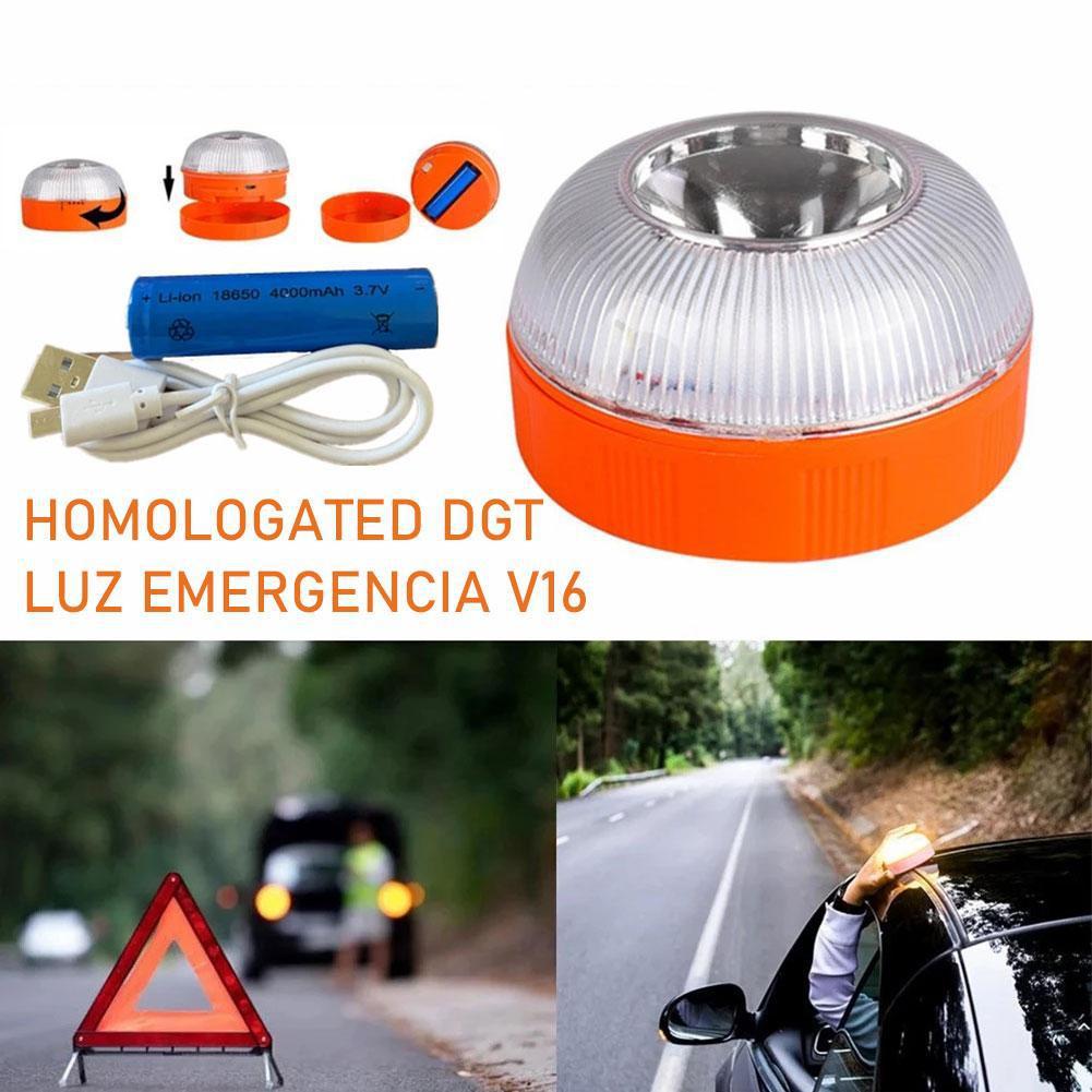 Auto Notfall Licht V16 Wiederaufladbare LED Taschenlampe Magnetische Induktion Strobe Licht Straße Unfall Lampe Verkehrs Warnen Lampe