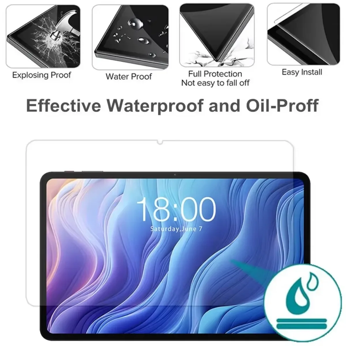 3-delige glasfolie voor Teclast T60Plus 2024 tablet screenprotector HD krasbestendige beschermfolie voor Teclast T60 12 inch