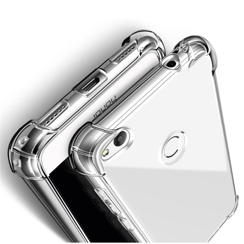 Anti-banke cover til huawei  p8 lite  p9 p10 p20 lite  p30 pro mate 9 10 20 nova 2i 3 3i honor 6x 7x 8x 8 9 10 lite gennemsigtigt cover