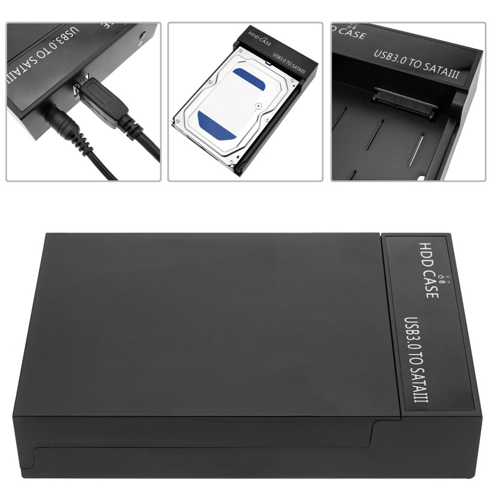 BeMatik - Caja externa para disco duro de 3.5" HDD SATA a USB 3.0