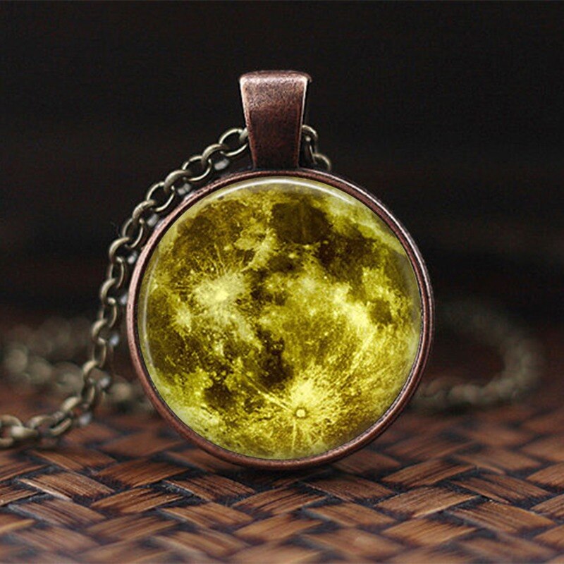 Charming Nebula Necklace Galaxy Space Glass Cabochon Pendant Solar System Jewelry Space Universe Necklace Milky Way Jewelry: 23