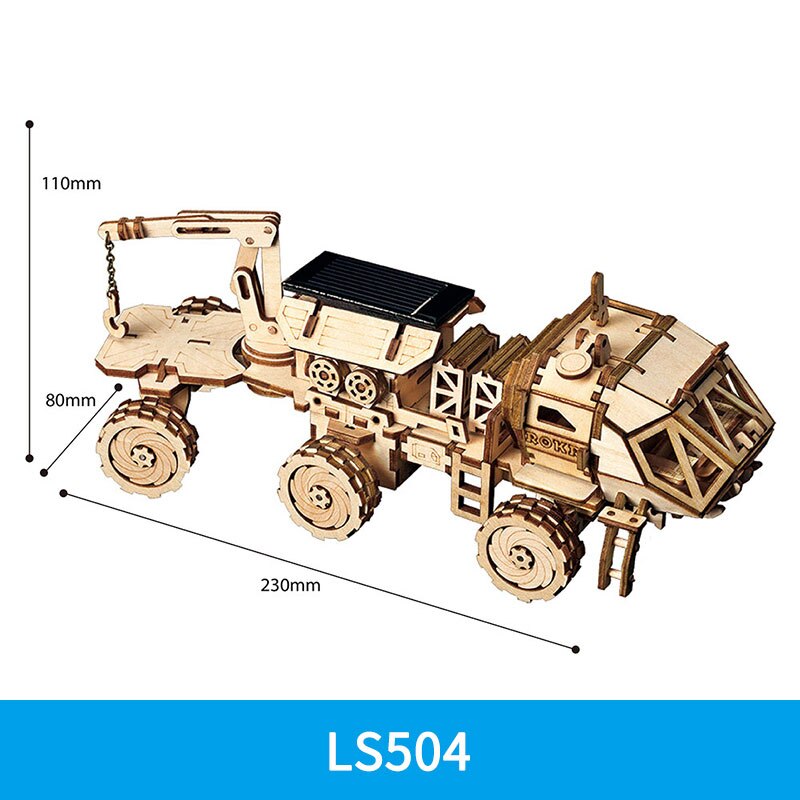 Robotime ROKR DIY 3D Wooden Puzzle Gear Model Building Kit Toys for Children Teens: LS504