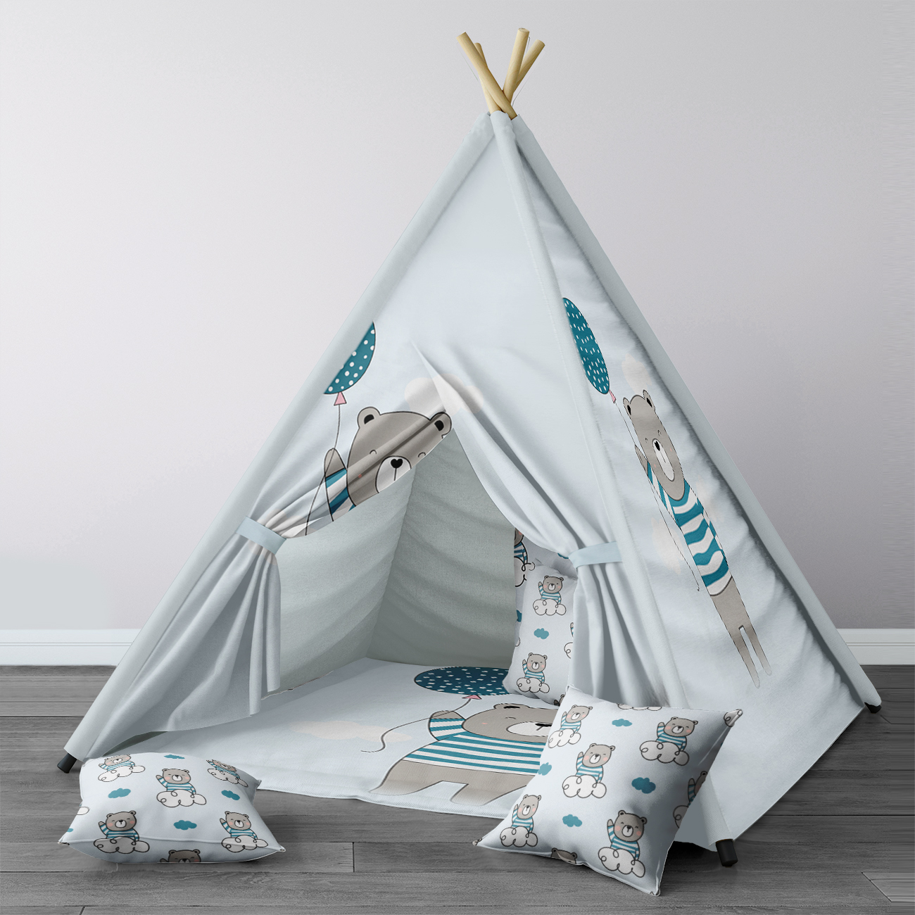 Spelen Tent Voor Kinderen Wigwam Draagbare Indoor Speeltuin Tenten Kinderen Slaapkamers Beer Ballon Model 253