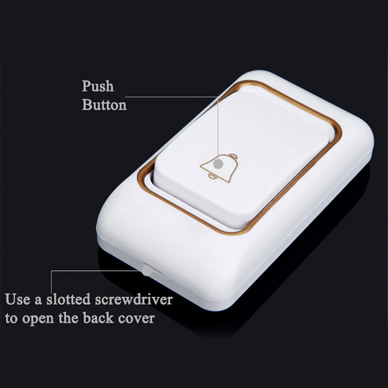 Wireless Doorbell Waterproof Battery Powered 300m Range Smart Digital Home Door Bell 36 Chimes 4 Volume B88