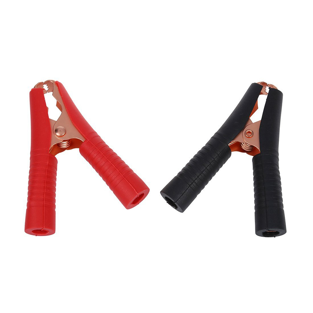 2 Pcs/Set Car Battery Clips 100A Copper Plated Insulated Alligator Clamps Red Black Crocodile Clip M8617