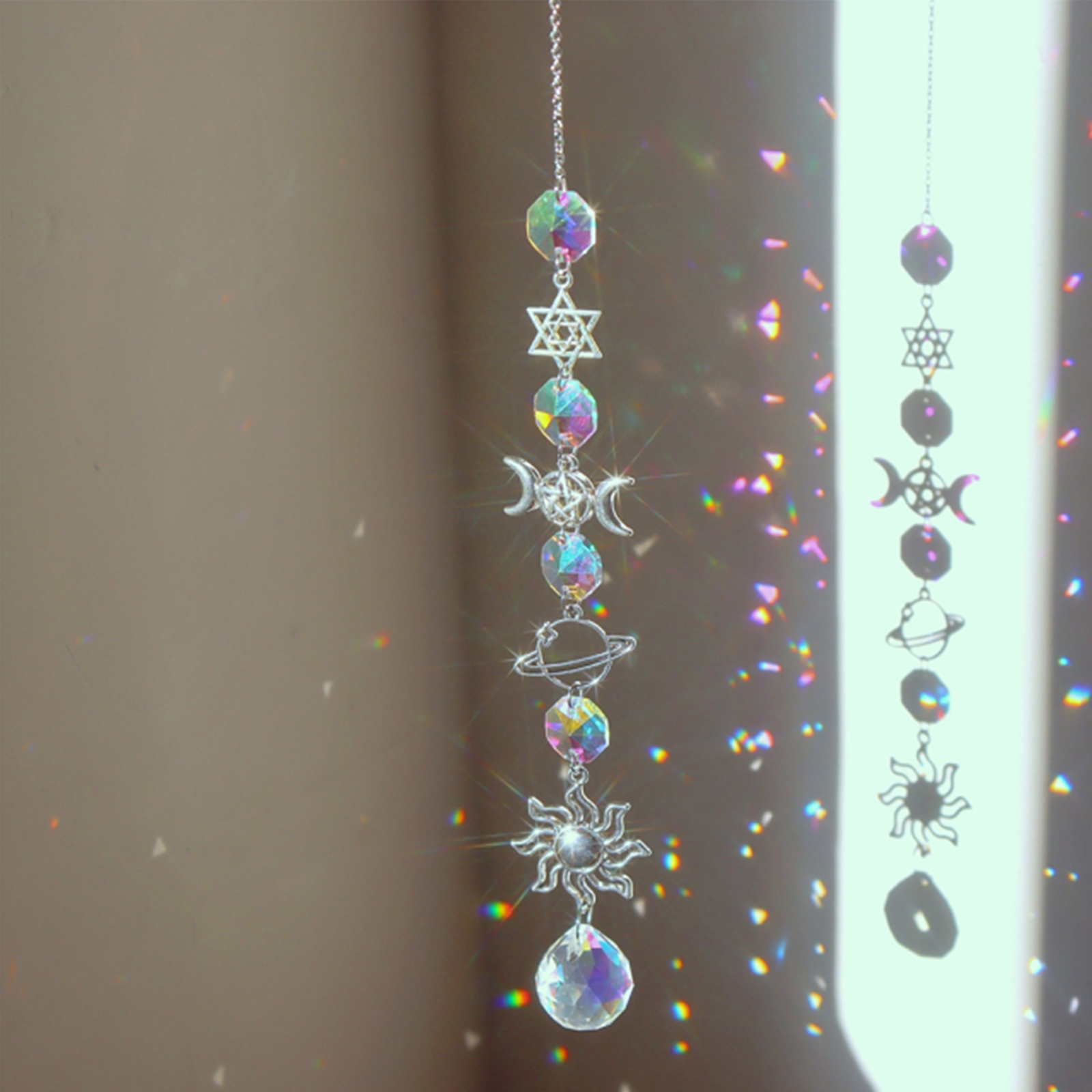 Crystal Suncatcher Regenboog Prisma Tuin Hanger Maan Eenhoorn Licht Chaser Opknoping Venster Home Decoratie Zomer